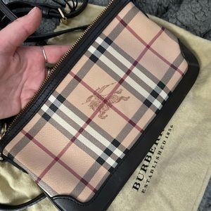 Haymarket Check Crossbody Bag BURBERRY